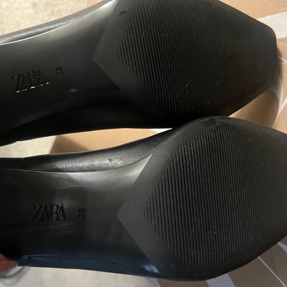 Zara Black Heeled Boots with Transparent Accents - Picture 9 of 9